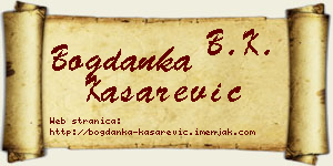 Bogdanka Kašarević vizit kartica